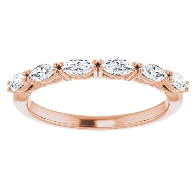 0.60 ct. East West Set Marquise Diamond Open Gallery Wedding Band-VIRABYANI
